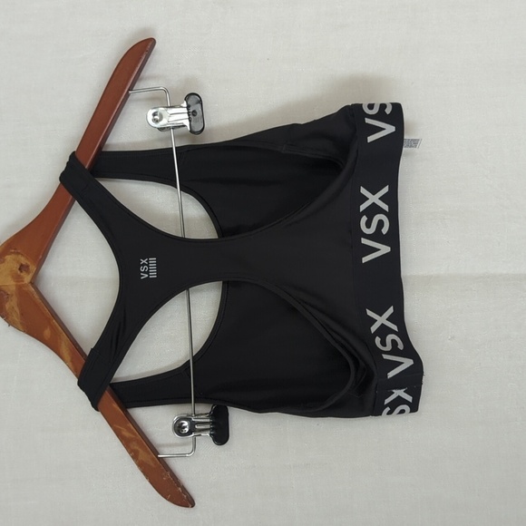 Victoria's Secret Sport Unlined Black Rainbow Racerback Sports Bra Size Medium - Picture 3 of 3